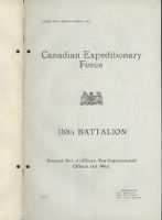 Unit History - 110th Battalion Canada record example