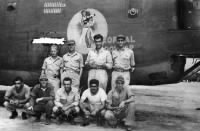 Thumbnail for   Tropical  Trollop  7th  AAF  30th B.G. 392nd B.S. close up Capt.Ranger crew at Kwajelein.JPG