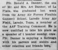 Thumbnail for Danner.Donald.Newspaper.LaPlata.MO.Home.Press.24.Feb.1944.jpg