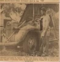 Thumbnail for Louis J Dillon Jr. on Saipan with Wrecked Japanese Truck.jpg