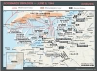 Overview map of the Normandy Invasion on June 6, 1944, during World War II.  Encyclopedia Britannica, Inc..JPG