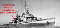 Kamikaze attack on USS Terror - 01 May 1945