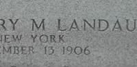 Mary Landau - grave marker - find a grave