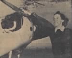 Kay Lawrence with plane -  The Hope Pioneer, January 11, 1940
