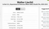 Walter Liechti Death Index