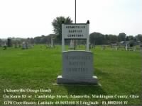 Adamsville Baptist Cemetery Muskingum Co OH