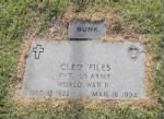 Thumbnail for Files, Cleo 'Bunk' (1922-1994), Military Grave Marker