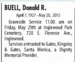 Obituary for Donald R. BUELL, 1927-2015 - The Los Angeles Times, CA, 28May2015.jpg