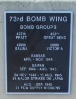 73rd Bomb Wing Plaque at Pratt AAF