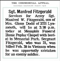 Fitzgerald, Manfred Willy, SGT