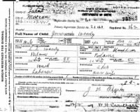 James Arthur Woody, Birth Certificate