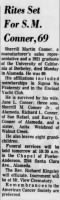 Obituary for S.M. Conner (Aged 69) - The San Francisco Examiner, 07May1969.jpg