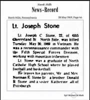 Stone, Joseph Charles, 1LT