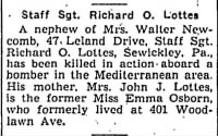 Lottes, Richard O_Buffalo News_NY_Mon_10 July 1944_Pg 6