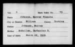 Murrey Francis Johnson Birth Index