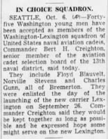 In Choice Squadron, The Spokesman-Review from Spokane, Washington on October 7, 1942 o