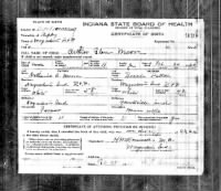 Arthur Glenn Moore, Birth Certificate