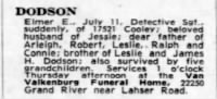 Obituary for Elmer E. DODSON - Detroit Free Press, 14Jul1960.jpg