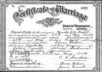 Elmer Edward Dodson Marriage Certificate