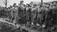 Pfc. Mary Barlow, Picture, Major Charity Adams inspecting her troops Birmingham England scaled.jpg