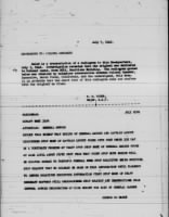 Radiogram regarding bodies of Leavitt and Dargue - 7 Jul 1942