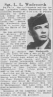 Sgt L L Wadsworth Obit The_Salt_Lake_Tribune_Thu__Feb_3__1949_