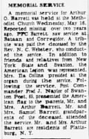 Thumbnail for Barrett News Clipping 2