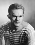 Thumbnail for Portrait of James Jones (Original Caption) New York Author James Jones in tee shirt pose that appeared on jacket of From Here to Eternity - Bettmann 04Nov1957