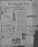 1934-May-25 The Malakoff News, Page 1