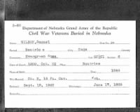 Thumbnail for Nebraska, U.S., Grand Army of the Republic, Burial Records, 1861-1948 for Samuel Wilson.jpg