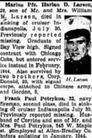 Larsen, Harlan Doyle - Milwauke Journal (Milwaukee, WI) 9 Oct 1945