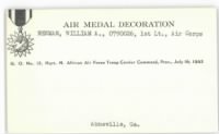 William A Newman AF Award Cards Air Medal from NARA
