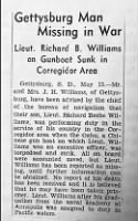 Thumbnail for Gettysburg Man Missing in War