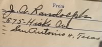 Joseph Randolph's handwriting
