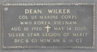 Dean Wilker grave marker from Tracy C on Findagrave
