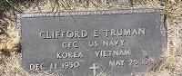 Clifford E Truman grave marker by Joyce Gurtatowski on Findagrave