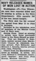 Schultz, Edward Joseph - Marshfield News Herald (Marshfield, WI) 24 Jun 1942