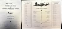 1943 Vintage College Football Roster For The Air Force vs The Us Navy Pre-Flight