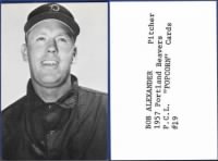 Bob Alexander, Portland Beavers Pitcher, Popcorn Cards 19
