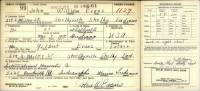 John William Evans, WWII Registration