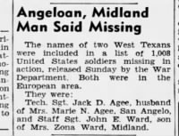 Thumbnail for Jack Agee missing San_Angelo_Standard_Times_1944_07_17_8