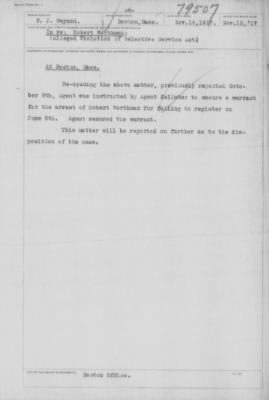 Old German Files, 1909-21 > Robert Worthman (#8000-79507)