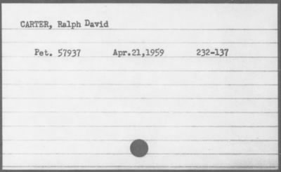 1959 > CARTER, Ralph David