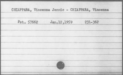 1959 > CHIAPPARA, Vincenza Jennie