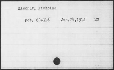 Thumbnail for 1918 > Mischar, Nicholas