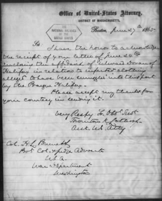 Letters Received by Col. H. L. Burnett, File Nos. 360-751