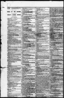 Thumbnail for Issues of the Daily National Intelligencer, May 16-Jun 30, 1865 AND Miscellaneous Records Relating to the Court-Martial