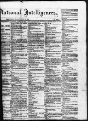 Thumbnail for Issues of the Daily National Intelligencer, May 16-Jun 30, 1865 AND Miscellaneous Records Relating to the Court-Martial