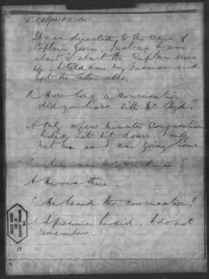 Letters received and Statements of Evidence collected by the Military Commission, pages 70-104 AND Letters received by Col. H. L. Burnett with Endorsements, May 9,-Jun 9, 1865