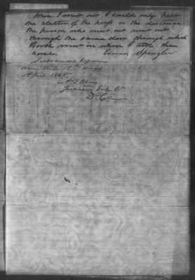 Letters received and Statements of Evidence collected by the Military Commission, pages 70-104 AND Letters received by Col. H. L. Burnett with Endorsements, May 9,-Jun 9, 1865